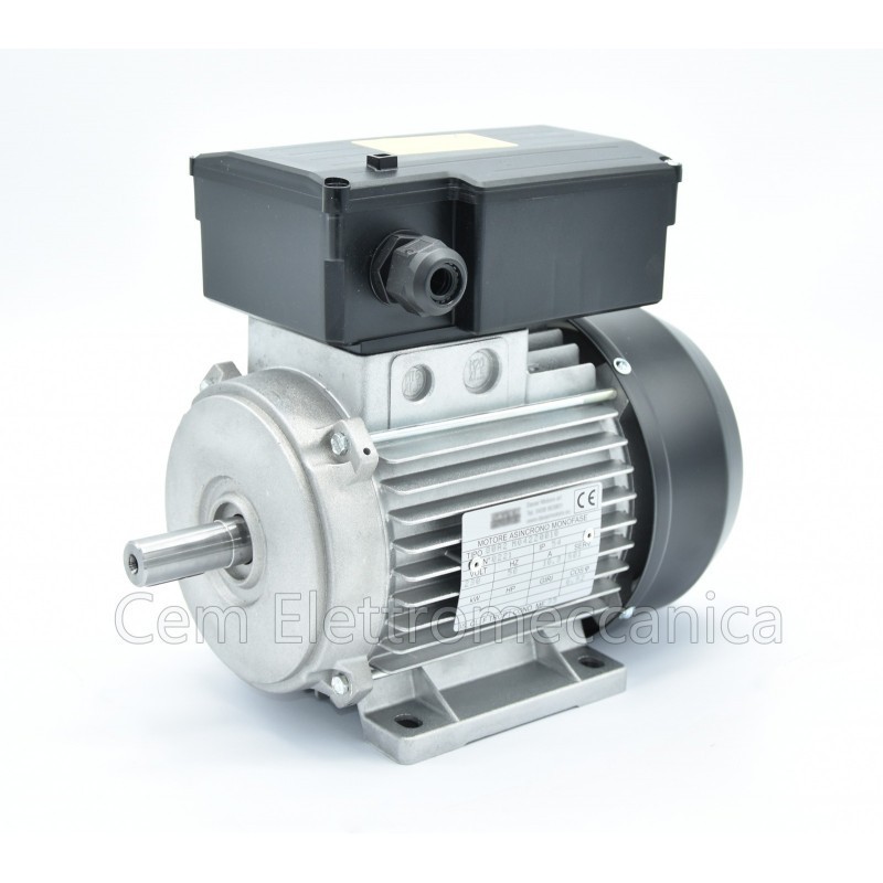 Single-phase electric motor 1 HP 4 poles 1400 rpm MEC 80 Form B3 - 230 V,Standard sizes single-phase electric motor B3