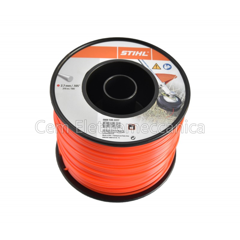 Carrete de hilo redondo de nylon Stihl de 2,7 mm 208 metros para desbrozadora