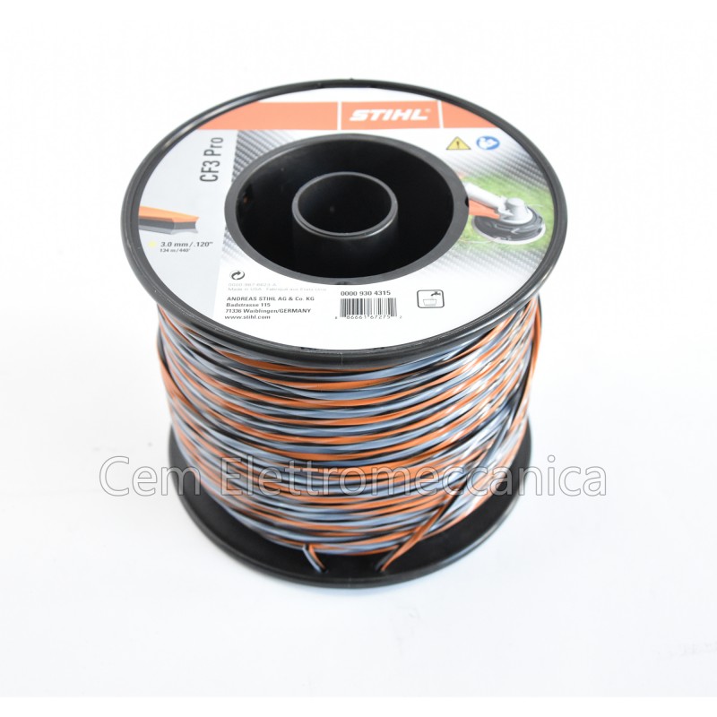 Stihl CF3 PRO 3,0 mm nylon wire reel 134 meters for brushcutter