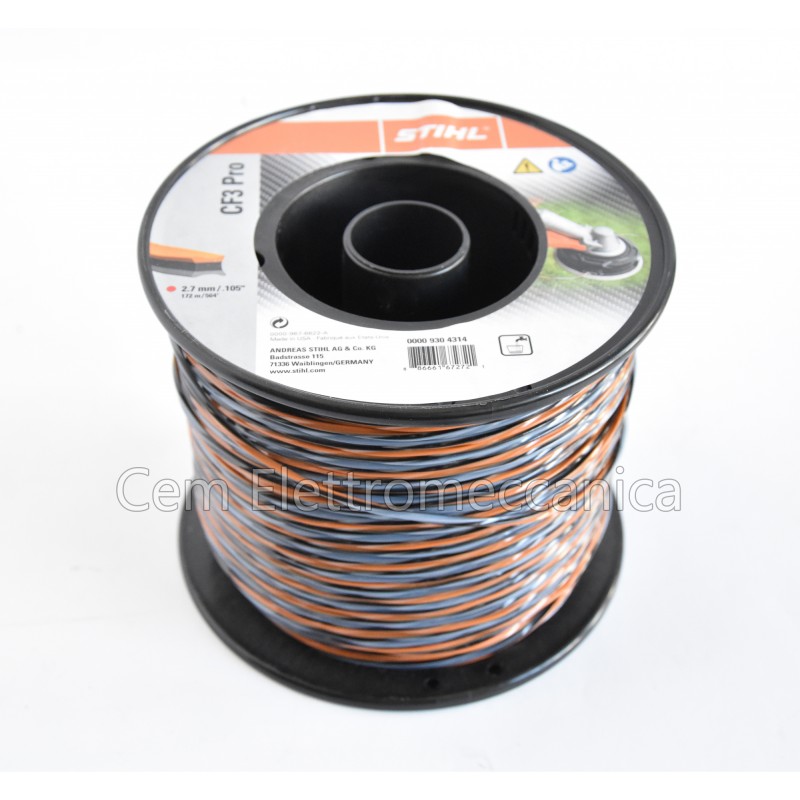 Stihl CF3 PRO 2,7 mm bobine de fil nylon 172 mètres pour débroussailleuse