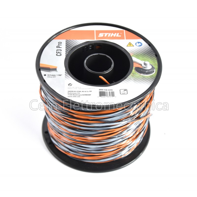 Carrete de hilo de nylon Stihl CF3 PRO 3,3 mm 113 metros para desbrozadora