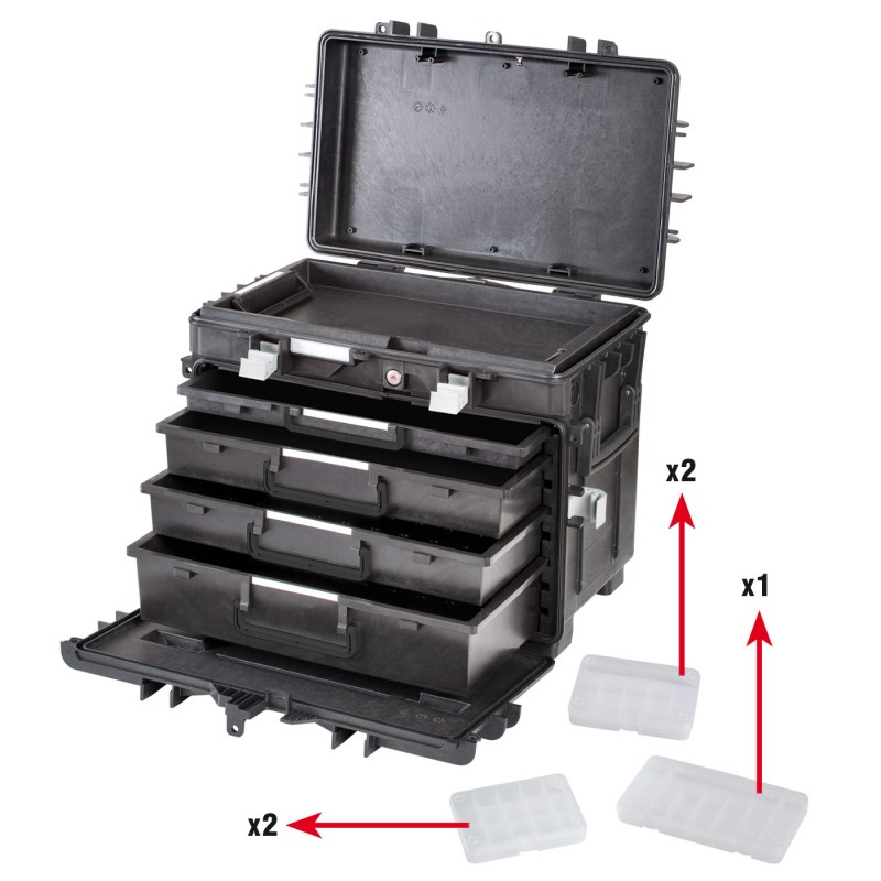 ALL IN ONE polypropylene tool trolley AI1 KT02 GT LINE