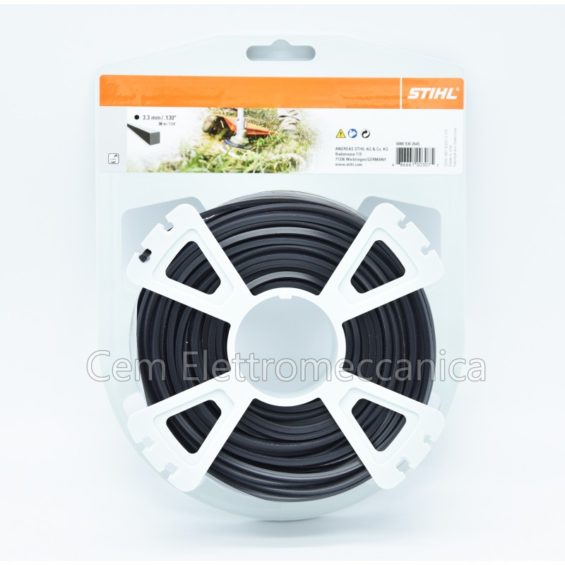 Stihl 3.3 mm square nylon wire reel 38 metres 00009302645