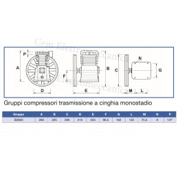 Gruppo pompante B2800 ABAC ricambio compressore