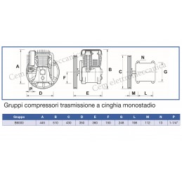 Gruppo pompante B6000 ABAC ricambio compressore