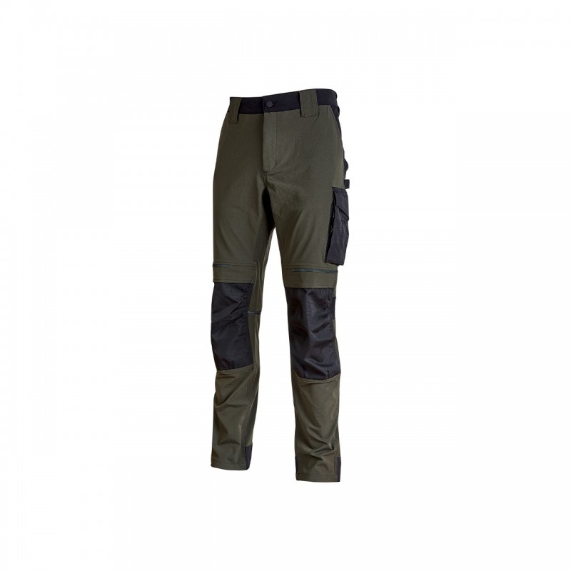 U-Power ATOM DARK GREEN safety work trousers