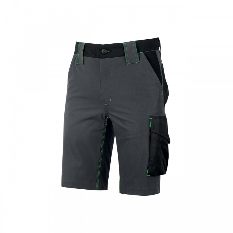 Pantaloni corti da lavoro U-Power MERCURY ASPHALT GREY GREEN