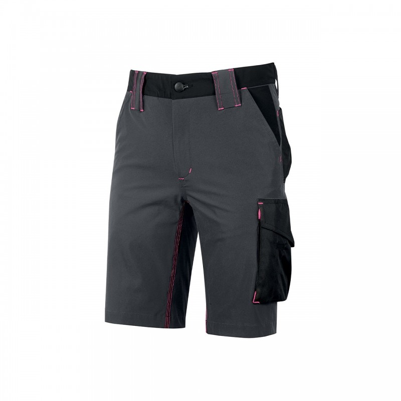 Pantaloni corti da lavoro U-Power MERCURY LADY GREY FUCSIA