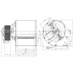 Single phase centrifugal fan TRIAL 66 watt SX motor