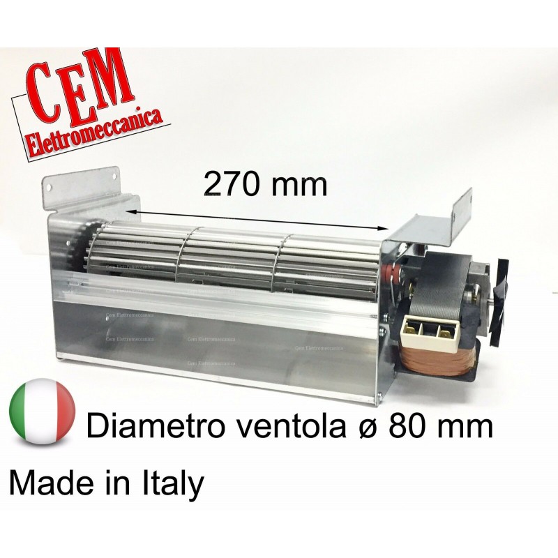 Querstromventilator ø 80 mm - Ventilatorlänge 270 mm DX-Motor