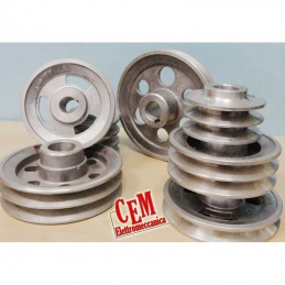 Aluminium Pulley 24 mm Hole 3 Grooves Section A for Electric Motor