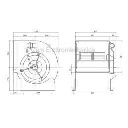 Ventilateur centrifuge DD 9/7 - 368 Watt - tailles monophasées