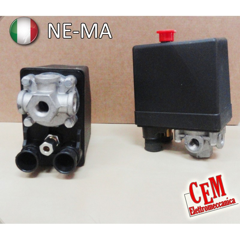 Pressostat triphasé NE-MA 4 voies - 12 bar