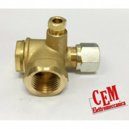 Horizontal check valve 1/2" F - pipe 10 mm for compressor