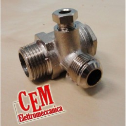 Vertical check valve 1/2" - 3/8" . M - M for compressor