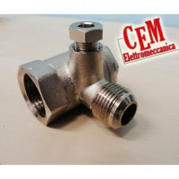 Vertical check valve 1/2" - 3/8" . F - M for compressor