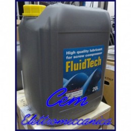 FluidTech 20 litres d'huile de lubrification pour compresseur à vis