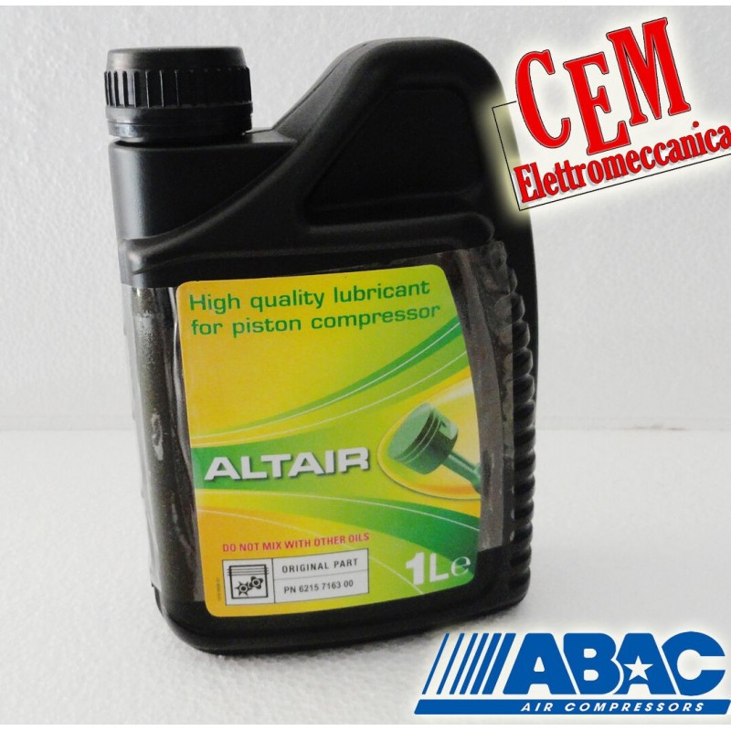 Abac Altair 1 litre d'huile pour compresseur à piston