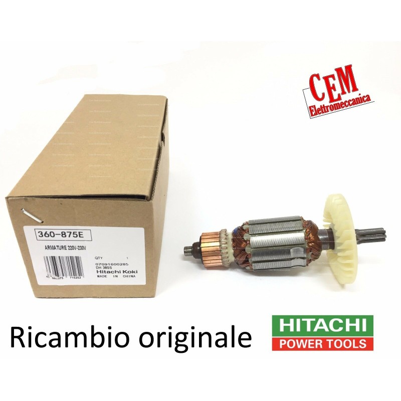 Motor de inducción Hitachi Hikoki 360875E para atornillador DH38MS DH38SS DH38WS