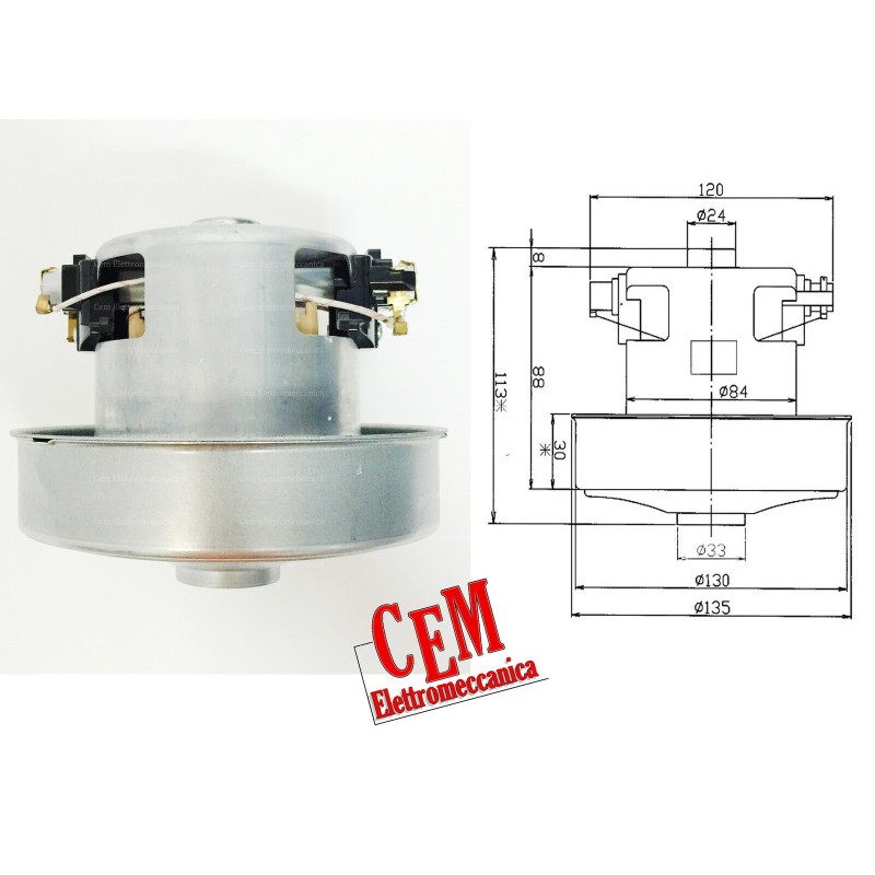 Motor aspirador universal Samsung de 1400 vatios y 230 V de una etapa