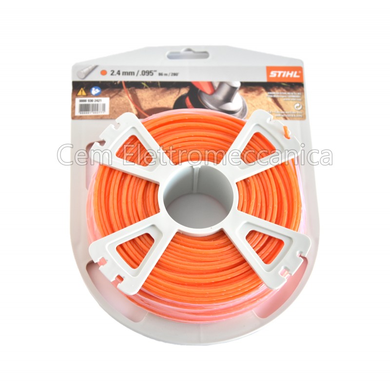 Bobina filo nylon tondo Stihl 2,4 mm silenzioso da 83 metri 00009302421