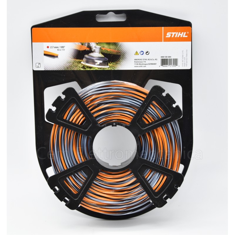 Bobina filo nylon Stihl CF3 PRO 2,7 mm da 53 metri 00009304304