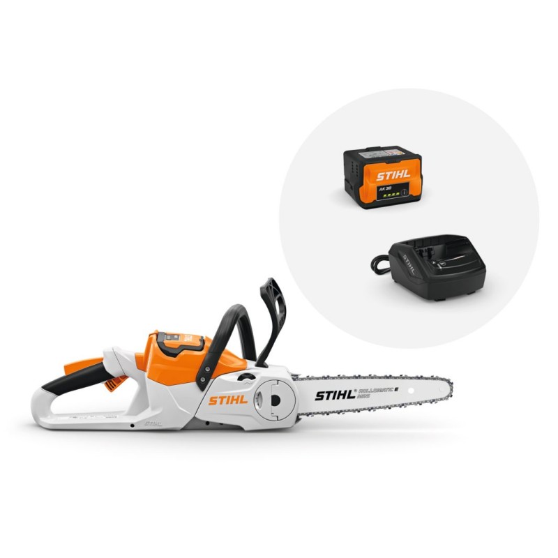 Motosega a batteria STIHL MSA 70 C-B con batteria AK 30 e AL 101