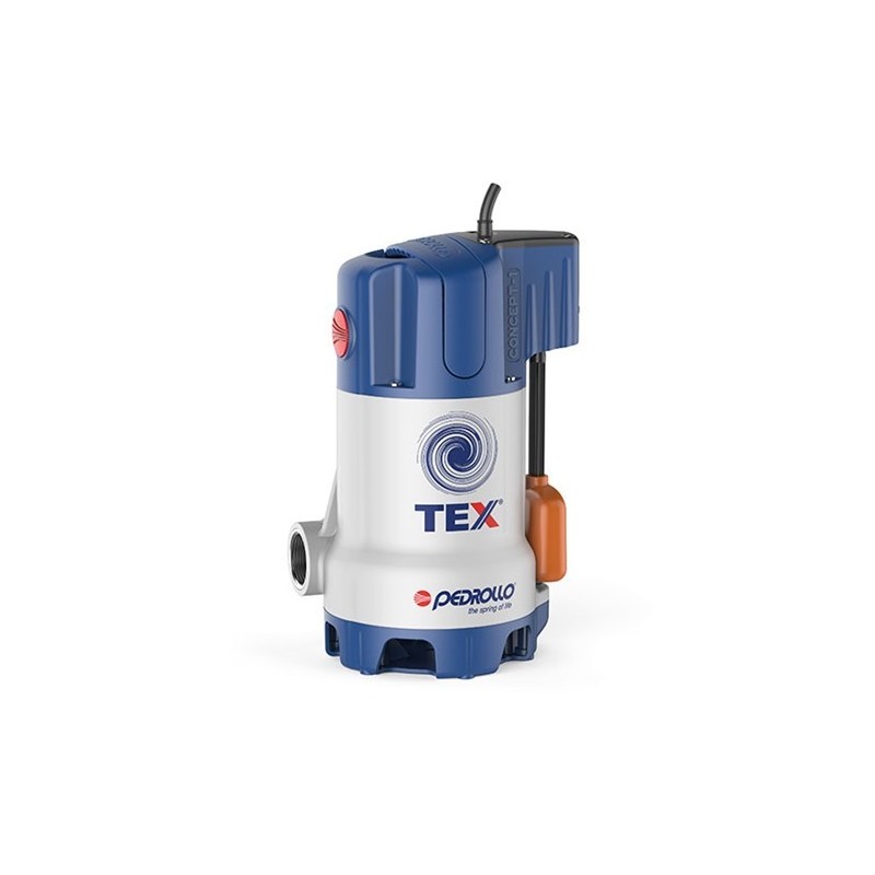 TEX 2 Bomba eléctrica monofásica Pedrollo "vortex" para aguas sucias