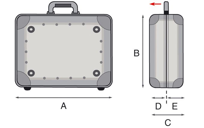 Valigia porta utensili METAL LITE PEL GT LINE in alluminio Specifiche
